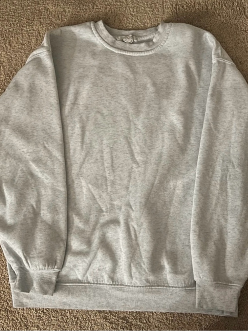 Men's Light Gray Crewneck Sweatshirt - Classic Everyday Pullover